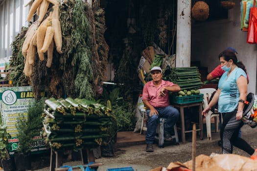 fresh vegetables at a farmers market