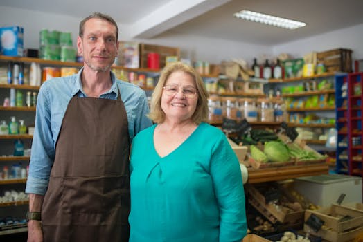 grocery shopping for local produce