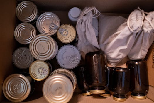 jars of canned vegetables