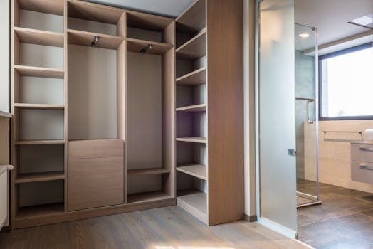 minimalist wardrobe in small space