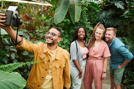 a thriving community garden with diverse plants