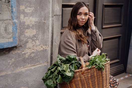 fresh spring vegetables in a basket