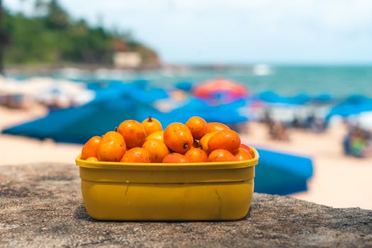 colorful summer fruits