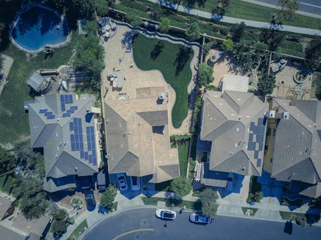 solar panels on a modern home