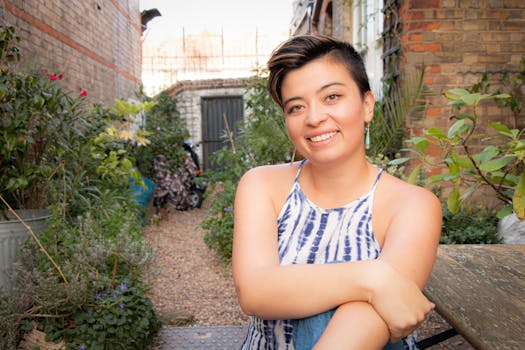 urban community garden with diverse plants