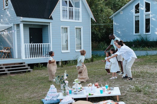 Community garden with families