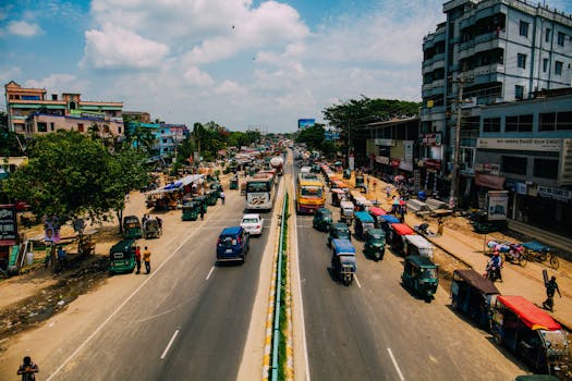 urban marketplace with local vendors