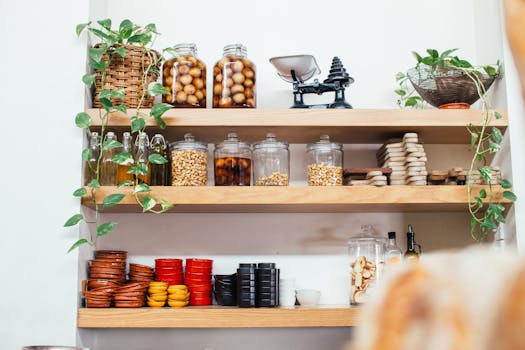 sustainable kitchen with plants