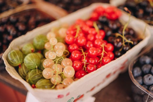 a colorful CSA box filled with fresh produce