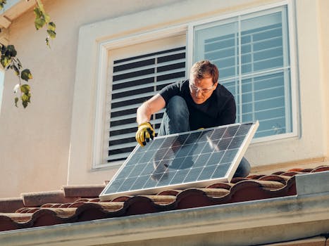 solar panels on an apartment roof